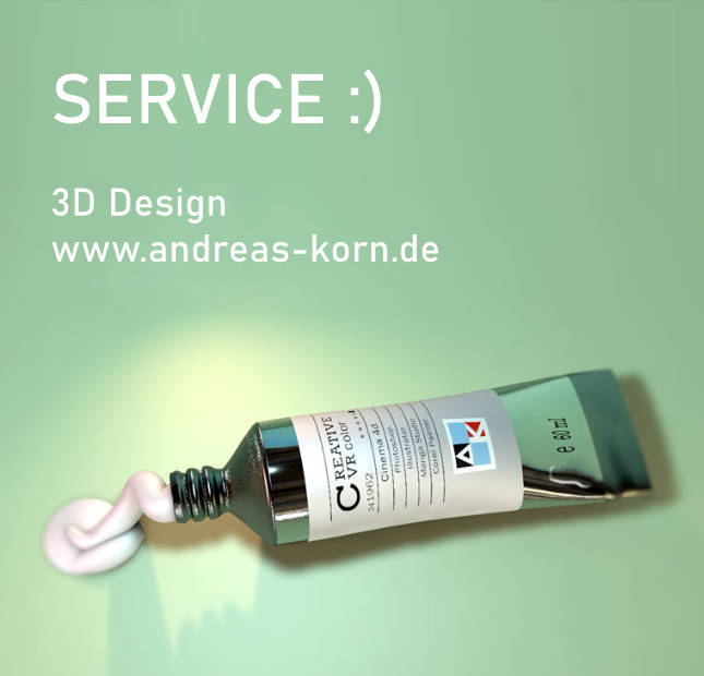 Andreas U. Korn - 3D Modeling 3D Design mit Farbtube