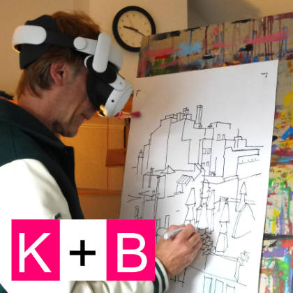 Andreas U. Korn - Meta Quest 3 App Stencil Foto Korn beim Abpausen 
