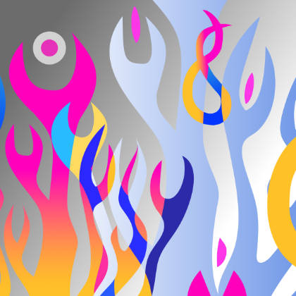 Andreas U. Korn - Vektor Grafik florales Motiv Artprint