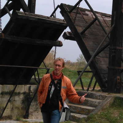 Andreas U. Korn in der Nähe von Arles auf Spuren von Vincent van Gogh