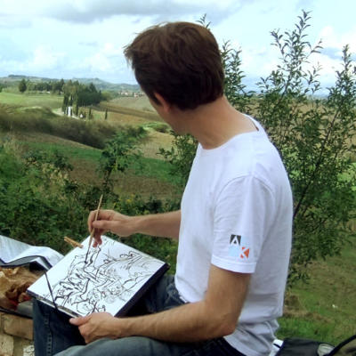 Andreas U. Korn Toskana Reise mit Halt in Asciano 2012
