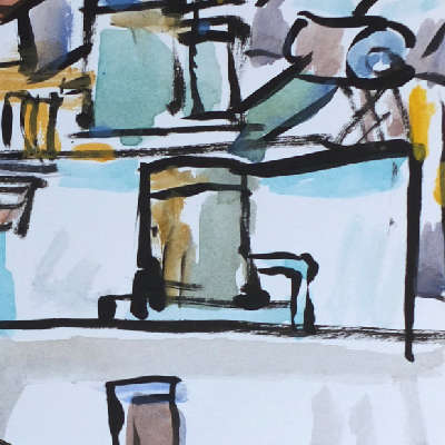 Andreas-Korn-Aquarell-Spanienreise-Conil-04-12-23-16 Andreas Korn: Artproduktion (Kunstraum - Aquarell)
